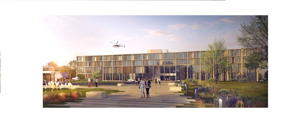 Návrh vizualizácie novej nemocnice v Martine