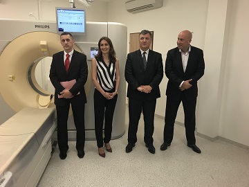 Ministerka zdravotníctva Andrea Kalavská na slávnostnom odovzdávaní nového CT prístroja v nemocnici Poprad
