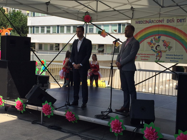 Minister zdravotníctva Tomáš Drucker na slávnostnom otvorení Medzinárodného dňa detí v DFNsP