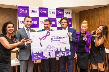 Minister zdravotníctva Tomáš Drucker  na prezentácii celospoločenskej výzvy „Povedzte NIE RAKOVINE pankreasu“