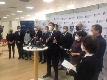 Otvorenie veľkokapacitného očkovacieho centra v Nitre Otvorenie veľkokapacitného očkovacieho centra v Nitre