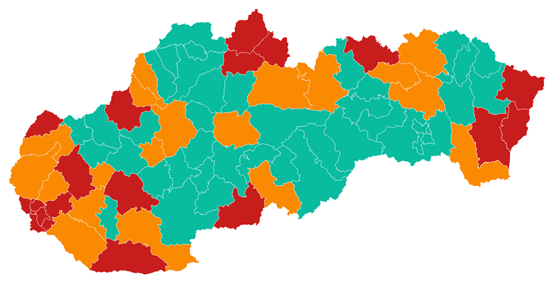 Rizikové regióny k 25.9.2020