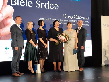 Jubilejného udeľovania ocenení Biele srdce sa zúčastnila štátna tajomníčka ministerstva zdravotníctva Lenka Dunajová Družkovská