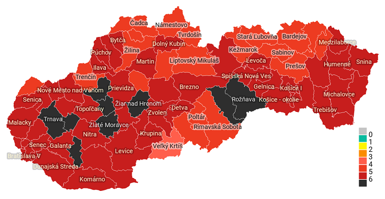 Regionálne premietnutie covid automatu k 3.2.2021