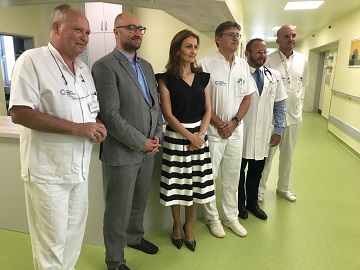 Ministerka zdravotníctva Andrea Kalavská na otvorení zrekonštruovaného Oddelenie onkohematológie I. v NOÚ