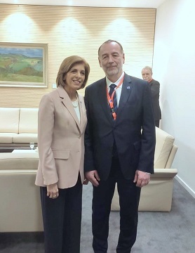 Štátny tajomník ministerstva zdravotníctva Stanislav Špánik, ktorý sa tiež stretol s komisárkou pre zdravie Stellou Kyriakides