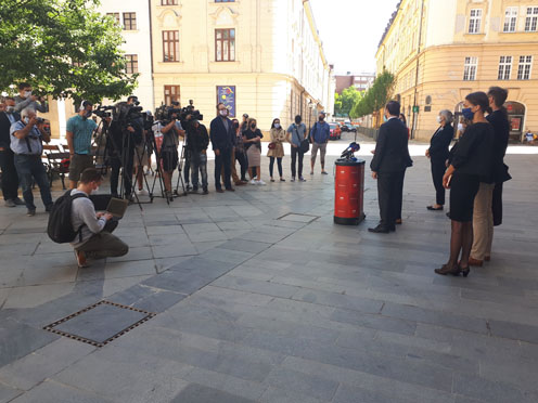 Tlačoveá konferencia Marek Krajčí a Matúš Vallo Tlačoveá konferencia Marek Krajčí a Matúš Vallo